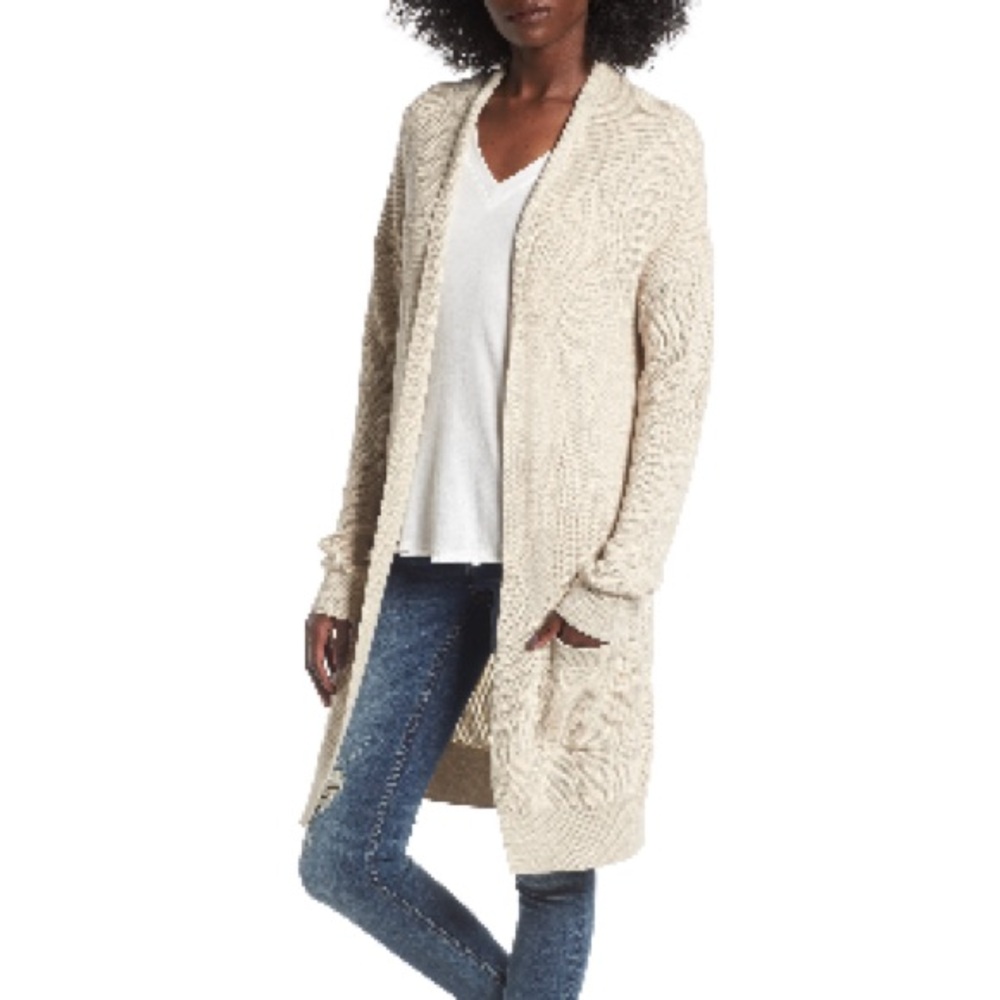 BP Longline Gray Knit Cardigan